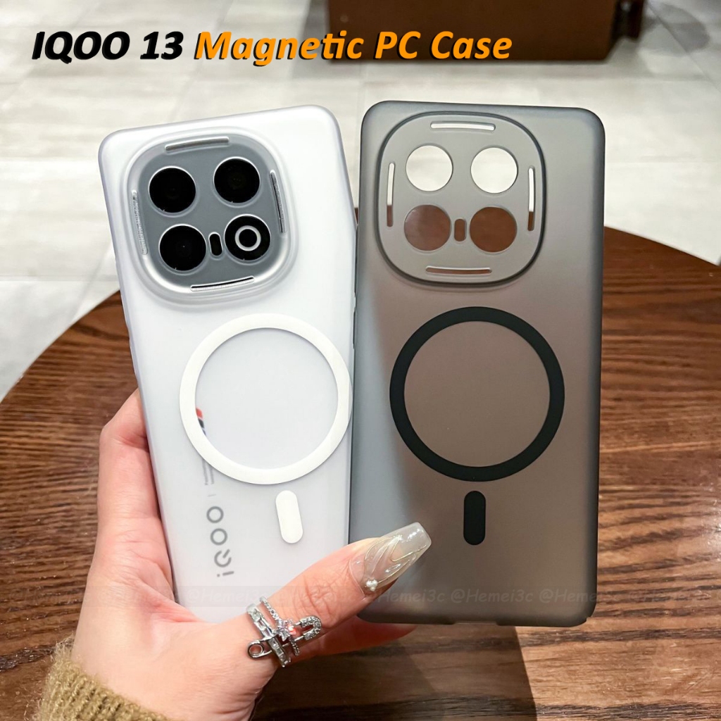 สําหรับ วิฟ ไอคิว Vivo IQOO 13 ปลอกไม่มีสีเหลืองโปร่งใสบางแม่เหล็กฮาร์ดเคสโทรศัพท์ปก