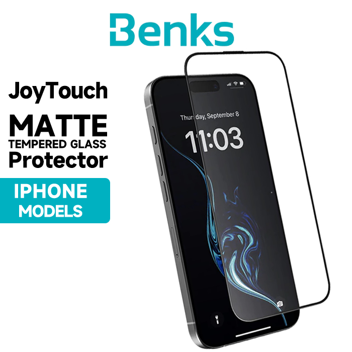 [คลังสินค้าพร้อม] Benks JoyTouch Matte Screen Protector สําหรับ IPhone 16 17 Pro Max 16 Plus 17 Air Gaming Anti-Fingerprint Anti-Glare ฟิล์มกระจกนิรภัย Anti-Scratch Glass