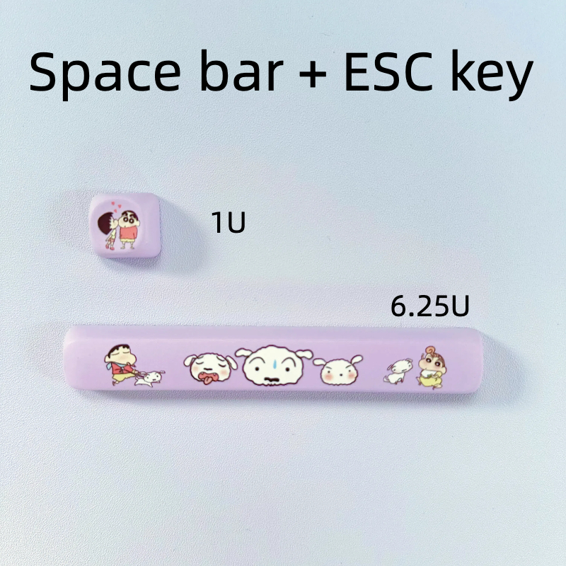 บุคลิกภาพ 6.25U Space Bar และ ESC Key PBT 5 ด้าน Dye Sublimation Keycap XDA MOA โปรไฟล์ความสูงบุคลิกภาพคีย์บอร์ดแบบกลไกหลายสีหลายรูปแบบ