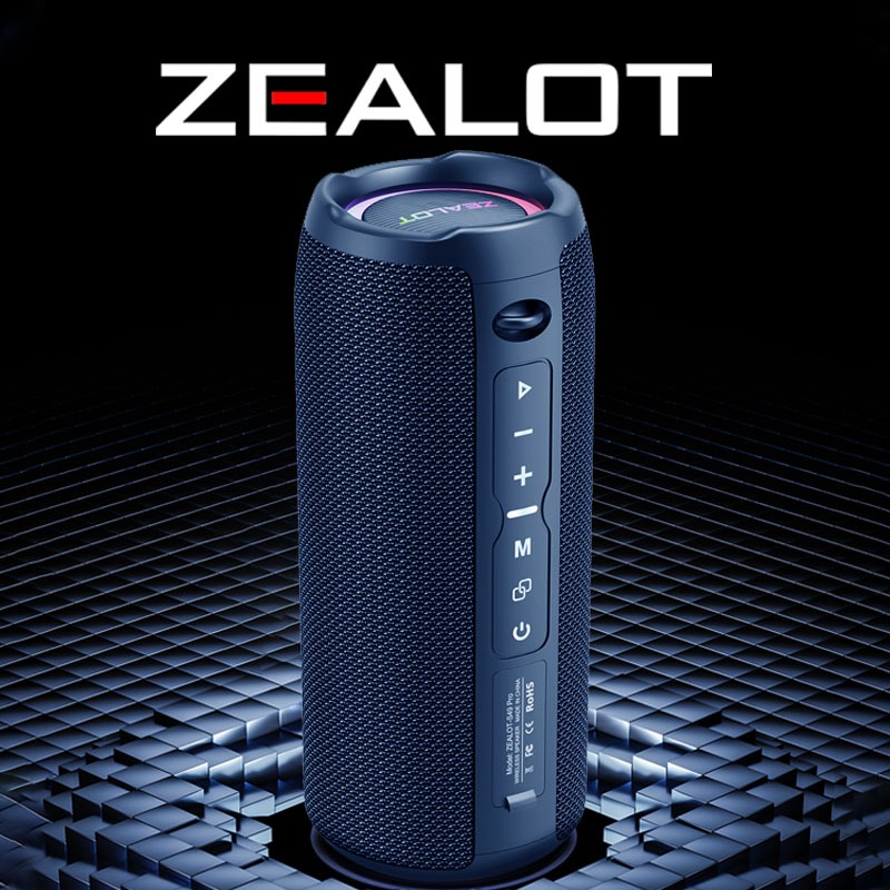 ZEALOT S49 Pro ลำโพงบลูทูธแบบพกพา 20W แบตเตอรี่ 3000mAh เสียงสเตอริโอ เบสหนักแน่น