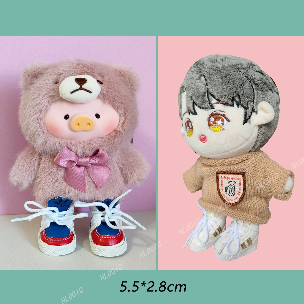 5.5*2.8 ซม.ตุ๊กตารองเท้ารองเท้าผ้าใบสําหรับหมู lulu 20 ซม.EXO Cotton Doll และ 14.5 นิ้วตุ๊กตา Wellie Wisher Nancy Paola Reina