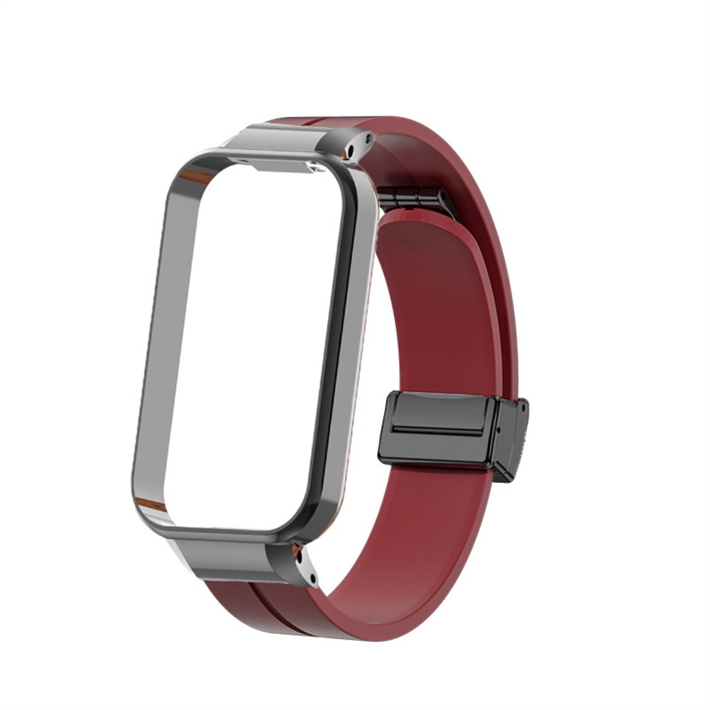 สายรัดซิลิโคนพร้อมเคสสายนาฬิกาอุปกรณ์เสริมสําหรับ Xiaomi Smart Band 9 8 Active / Redmi Smart Band 3 2 - รูปที่ 5