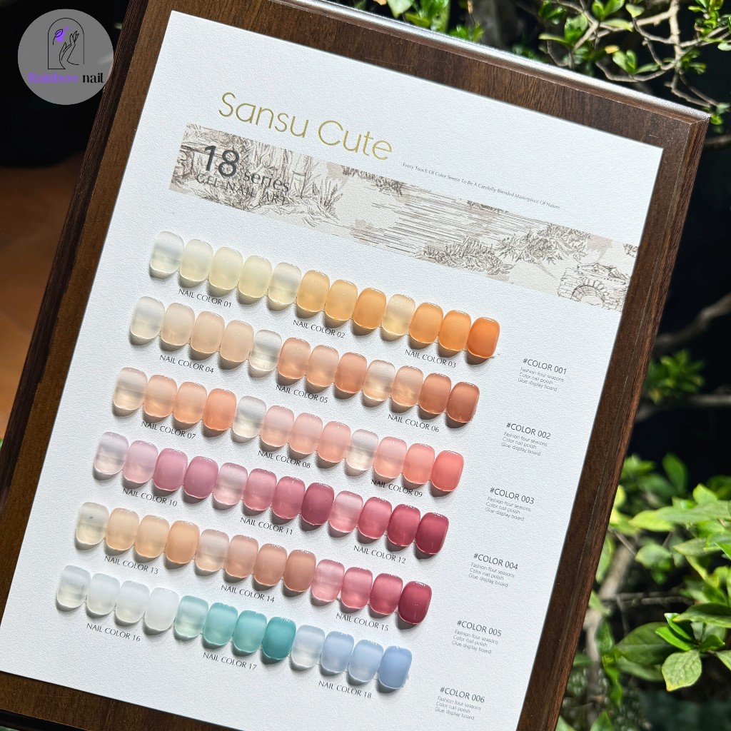 SANSU18สี สีเจลไซรัปรุ่นใหม่ 18สี ฟรีชุดชาร์จชาร์จ เนื้อสวยละมุนค่ะ ไม่บางจนเกินไปทาง่ายและสวยมาก