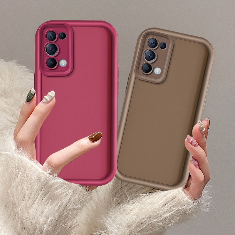 เคส OPPO Reno 5 4G/5G เคสซิลิโคนนิ่ม กันกล้อง สีพาสเทล TPU หนา