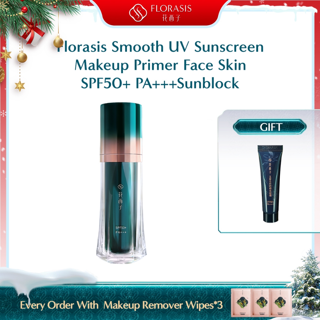 Florasis SPF50+ Smooth Sunscreen Makeup Primer Highlight Moisturizing Poreless/ Blemish/ Hydrating/ Mineral/ Tone Adjusting Face Make Up