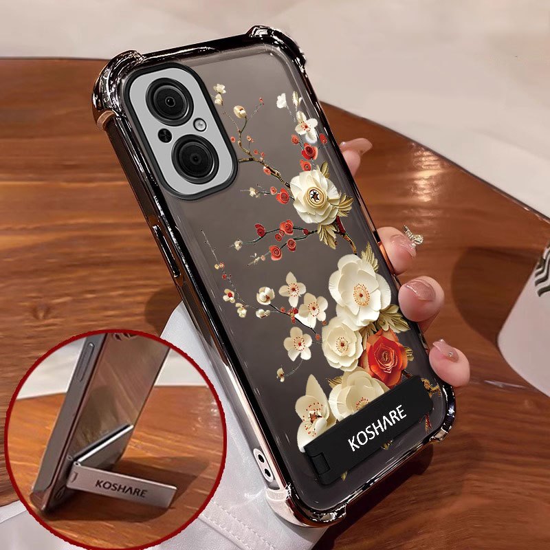 สําหรับ OPPO RENO 7Z 5g RENO 7 Z 5g Reno7 Z 5g เคสโทรศัพท์ Softcase ซิลิโคนกันกระแทกใหม่ออกแบบความงามดอกไม้ผู้ถือ SJCBZZH01