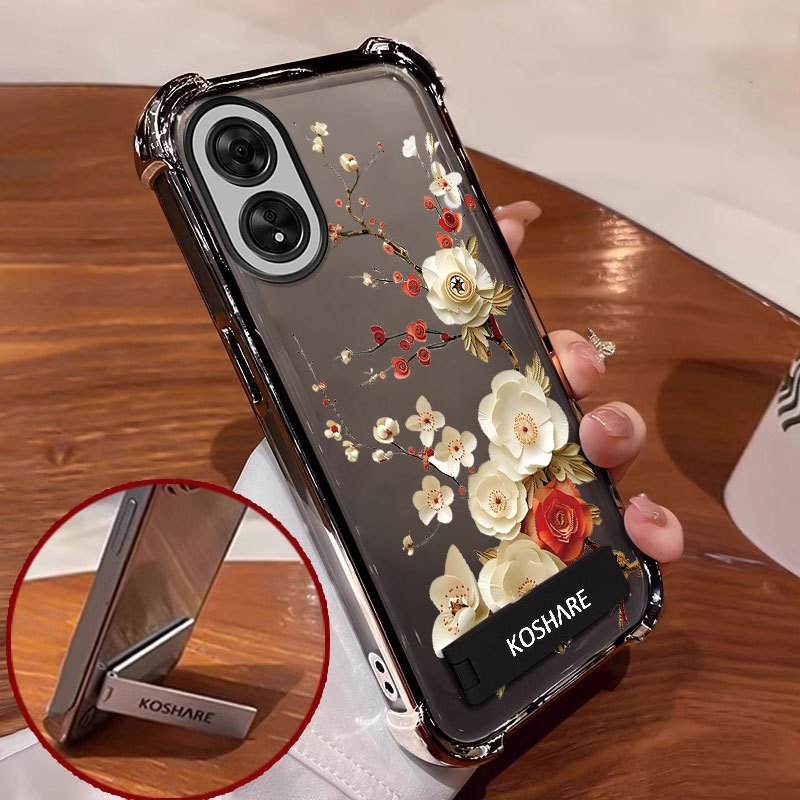 สําหรับoppo A17 OPPO A17K 5G a60 4g 2022 เคสโทรศัพท์Softcaseซิลิโคนกันกระแทกออกแบบใหม่ความงามดอกไม้ผู้ถือSJCBZZH01