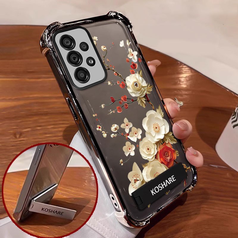 กรณีสําหรับ samsung a52 samsung a52s 5g เคสโทรศัพท์ Softcase ซิลิโคนกันกระแทกใหม่ออกแบบความงามดอกไม้ผู้ถือ SJCBZZH01