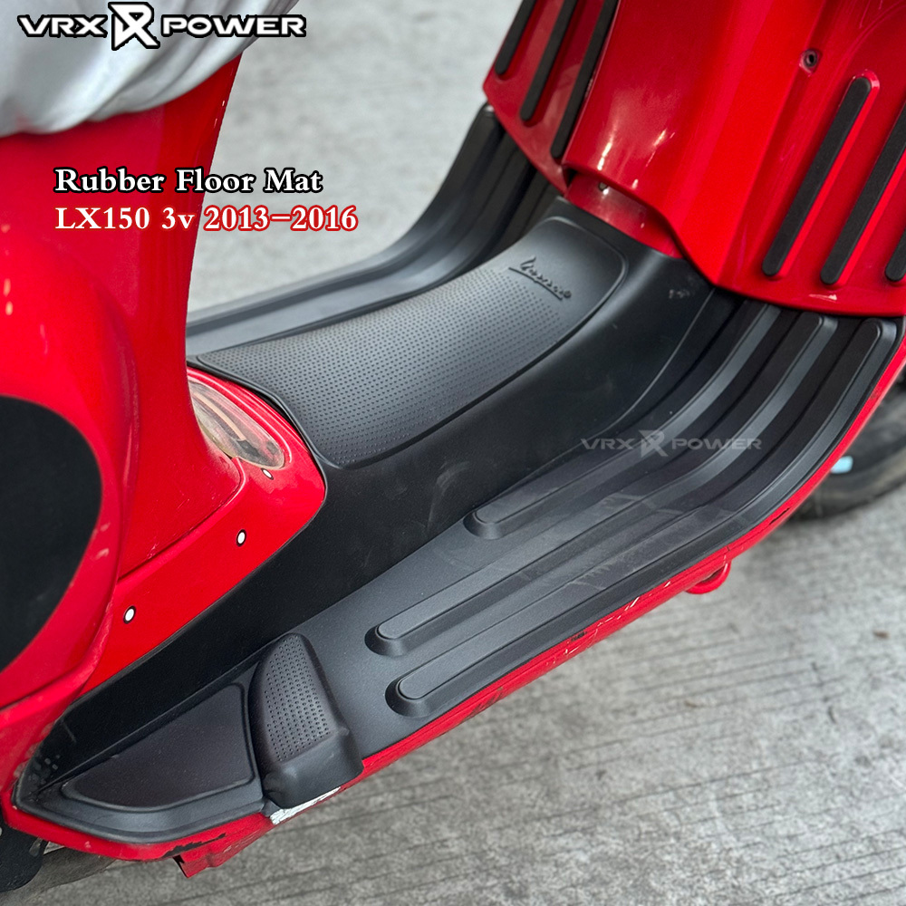 สําหรับ Vespa LX150 3v (ก่อนปี 2017) พรมปูพื้นพรมยางพักเท้าเหยียบ Pad สีดํา