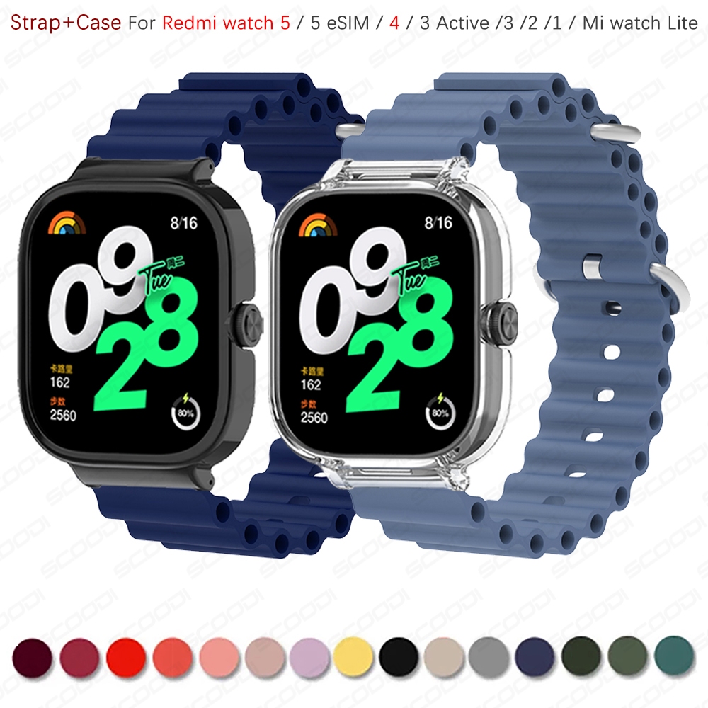Ocean Strap + สําหรับ Redmi Watch 5 / 5 eSIM / 4 / 3 Active / 3 / 2 / 1 / Mi Watch Lite สายคล้องหัวเข็มขัดโลหะ Loop Band สมาร์ทนาฬิกาเปลี่ยนอุปกรณ์เสริม