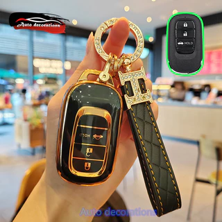 ปลอกกุญแจ Honda HRV ขอบทอง Honda NEW HRV เคสกุญแจรถ พวงกุญแจ Honda HR-V
