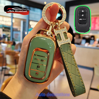 ปลอกกุญแจ Honda HRV ขอบทอง Honda NEW HRV เคสกุญแจรถ พวงกุญแจ Honda HR-V