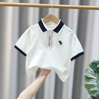 ชิ้ตแขนสั้นเด็กชาย สําหรับเด็กผู้ชาย  สไตล์เกาหลี