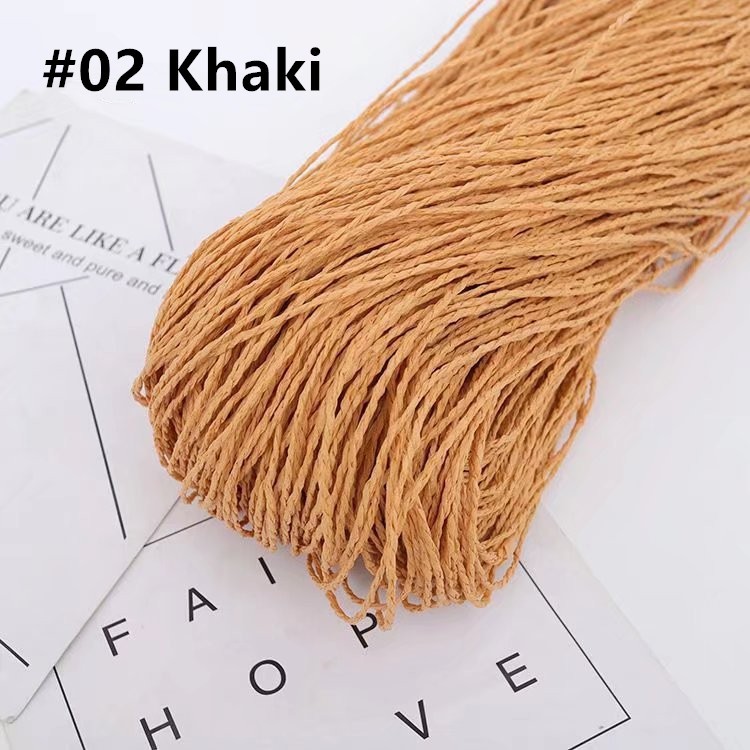 480 meters Raffia Straw Yarn  Loewe หมวกถักกระเป๋าเส้นด้ายถัก ไหมราเฟียถักกระเป๋า ถักหมวก ขนาด
