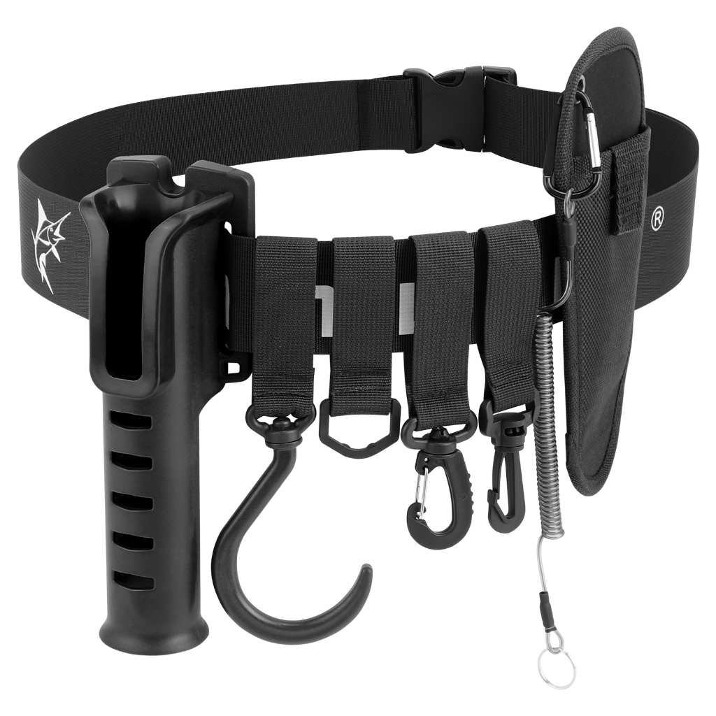 Sanlike เบ็ดตกปลา Holster ตกปลาเข็มขัดเอว Rod Holder ปรับเสาใส่สําหรับ Spinning Casting Reel ตกปลากลางแจ้ง