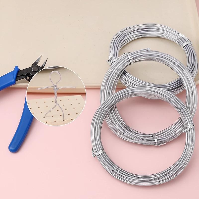 ลวดอลูมิเนียม DIY 1.2-3mm ใช้ทำกำไล ต่างหู เครื่องประดับ อุปกรณ์งานฝีมือแฮนด์เมด