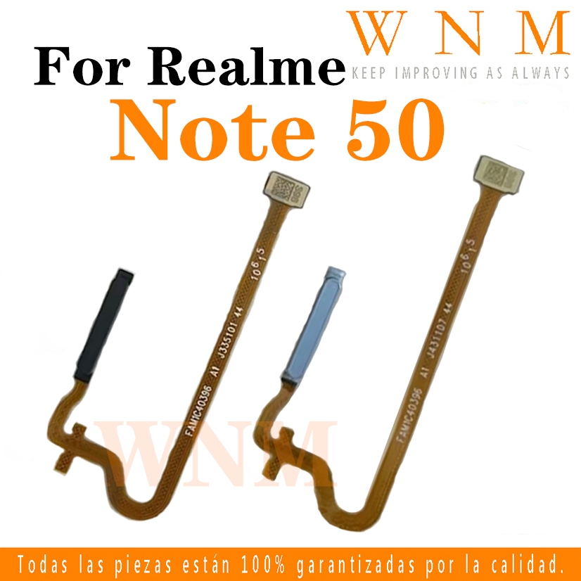 สําหรับrealmeหมายเหตุ50 RMX3834สวิทช์บ้านปุ่มเริ่มต้นลายนิ้วมือฟรีสายยืดหยุ่นTouch IDเมนูPower Flex Cableเปลี่ยน