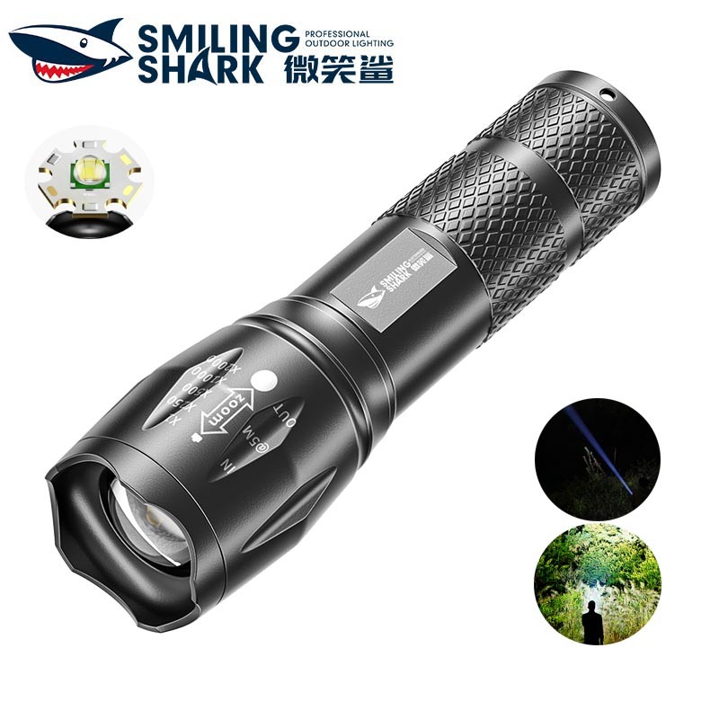 SmilingShark SD1003 ไฟฉาย led แบบพกพา ซุปเปอร์ไบรท์ ด้วยค่าลูเมนสูง นำ คบเพลิง ซูมได้ 3โหมด Type-C ช
