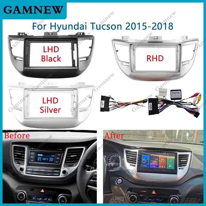 9 นิ้วรถกรอบ Fascia อะแดปเตอร์ Android วิทยุ Dash ติดตั้งแผงชุดสําหรับ Hyundai Tucson 2015-2018
