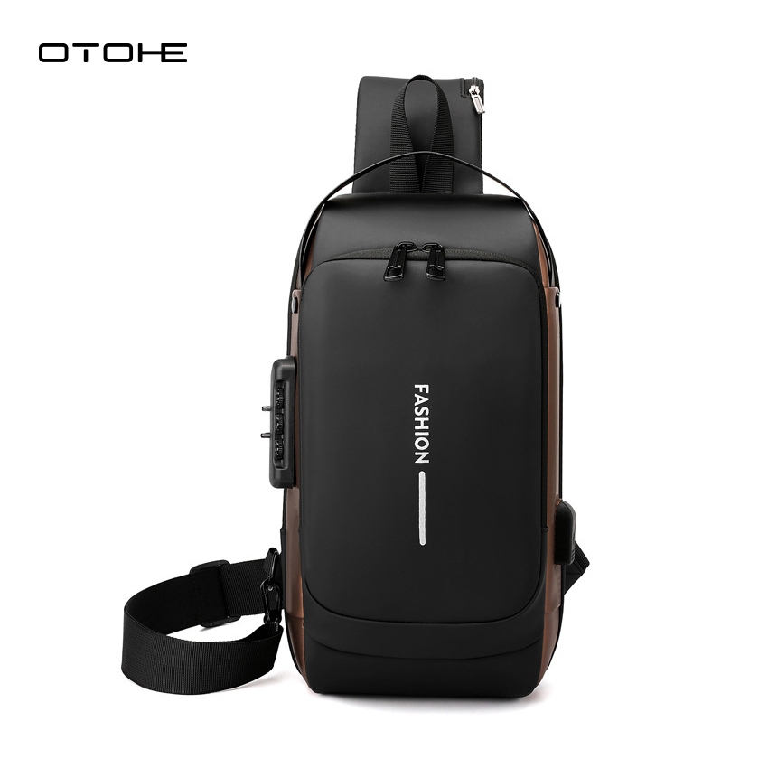 OTOHE Multi-Functional Chest Bag Smooth Zipper Bagกระเป๋ากีฬากันน้ําAnti-Thiefรหัสล็อคกระเป๋าลําลองStreetกระเป๋าสะพาย