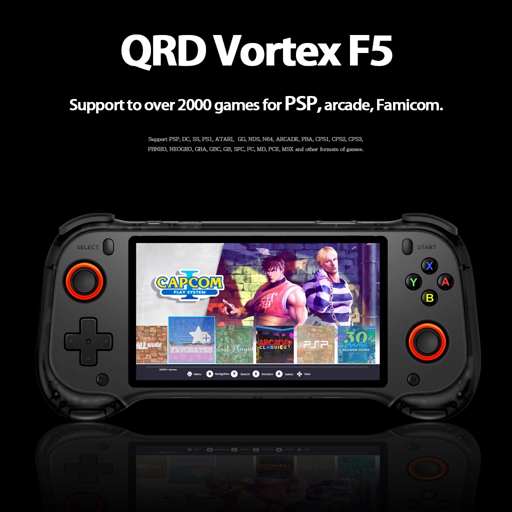 Qrd Vortex F5 คอนโซลเกมมือถือย้อนยุครองรับ PSP/DC/SS/PS1/ATARI/GG/NDS/,arcade เกม