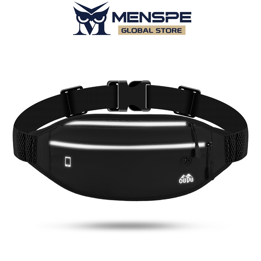 Menspe Unisex PU กระเป๋าคาดหน้าอกปรับกระเป๋าวิ่งกระเป๋ากันน้ําเงินโทรศัพท์เอว Fanny Pack สําหรับออกกําลังกายกีฬากลางแจ้ง
