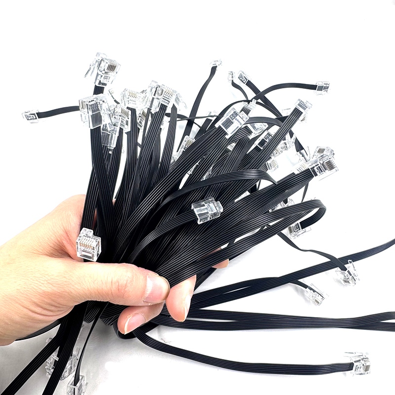 10 ชิ้น/ล็อต EV3 Data Line Rj25 6p6c Soft Cable ใช้งานร่วมกับ EV3 สําหรับ MOC Mindstorms NXT EV3 หุ่นยนต์ 45544 อิฐ
