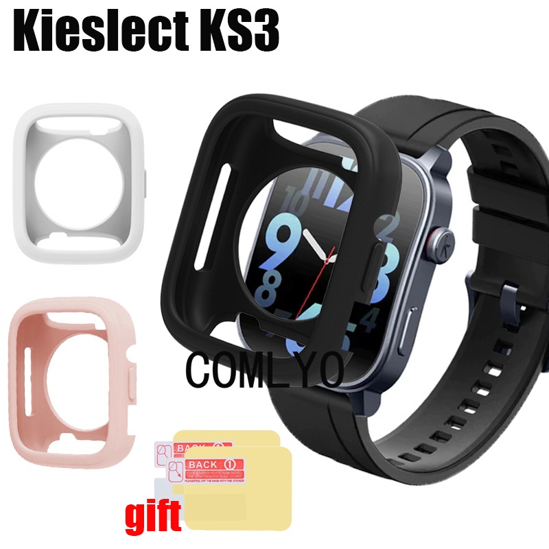 สําหรับ Kieslect KS3 กรณีสมาร์ทนาฬิกาซิลิโคนอ่อนนุ่มป้องกันกันชนกรณีป้องกันหน้าจอฟิล์ม