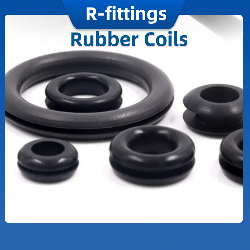ยาง Grommet แผงรูสายไฟแหวนป้องกันกันน้ํา Snap Bushing สองด้านลวด Guard Coil ยาง