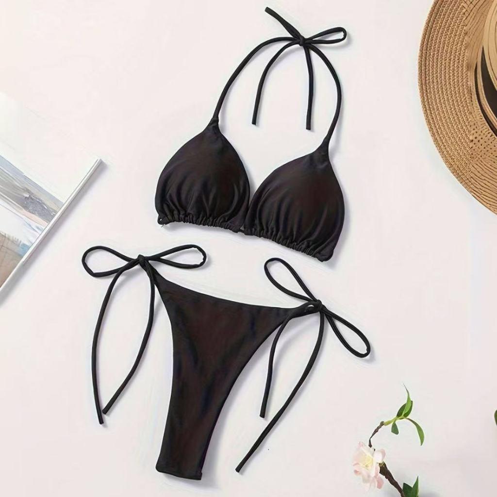 💙ส่งไวจากไทย🤍บิกินี่+เสื้อผ้ากันแดด บิกินี่ swim ชุดว่ายน้ำจีสตริง 5 สี - 1