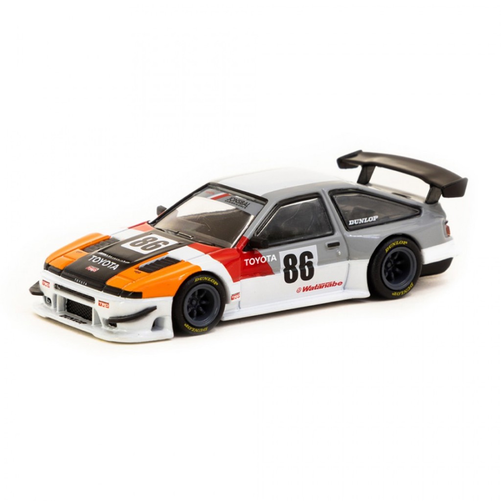 Tarmac Works T64G-060-TRD 1/64 Toyota Sprinter Trueno AE86 Widebody TRD Diecast Scale รถโมเดล