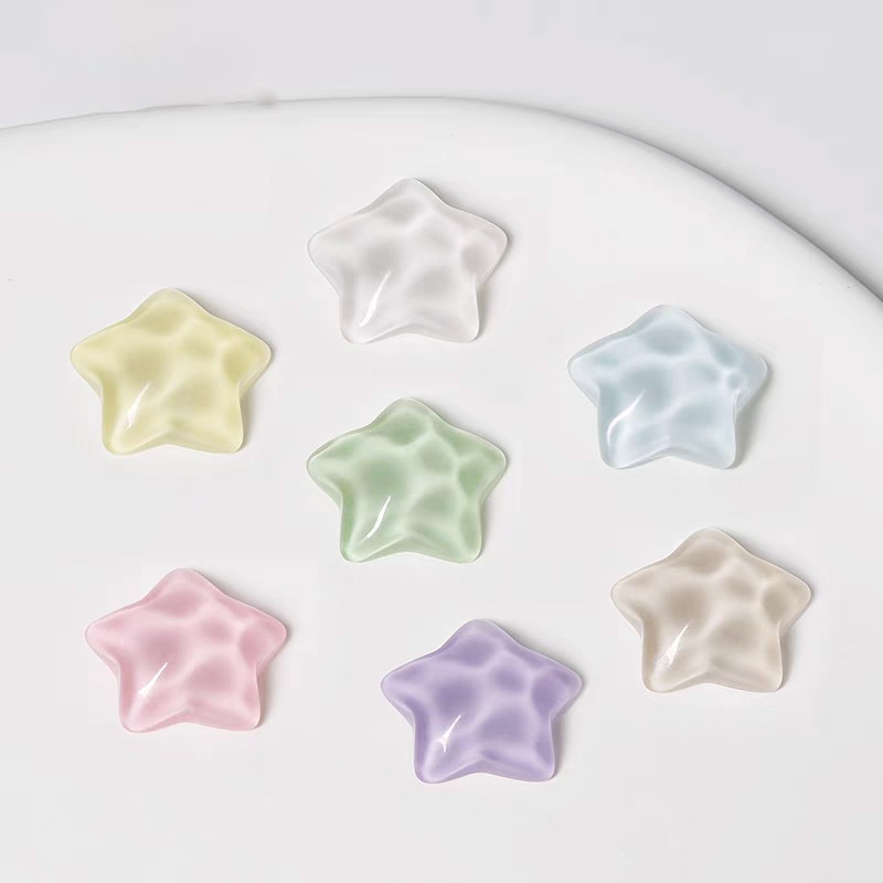 โปร่งใสระลอกน้ําดาวรองเท้า Charms Jibz Cro น่ารักเรซิ่นอุปกรณ์เสริม DIY โทรศัพท์มือถือกรณี Handmade เด็ก Hairpin วัสดุรองเท้าดอกไม้