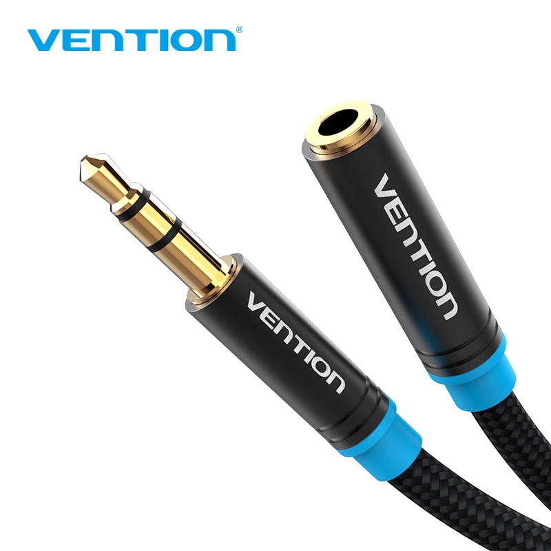 Vention Aux Cable สายต่อหูฟัง แจ็ค 3.5 มม. ชายหญิงสําหรับสายสัญญาณเสียงคอมพิวเตอร์ 3.5 มม. หูฟัง Extender สายไฟ 3 ม.