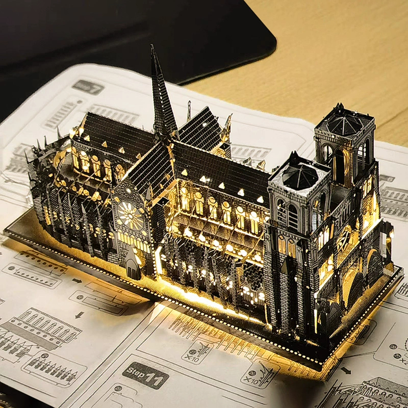 ของขวัญปริศนา 3 มิติ DIY Paris Saint-Germain พรีเมี่ยมพร้อมไฟและเครื่องมือประกอบสําหรับคนรักศิลปะ