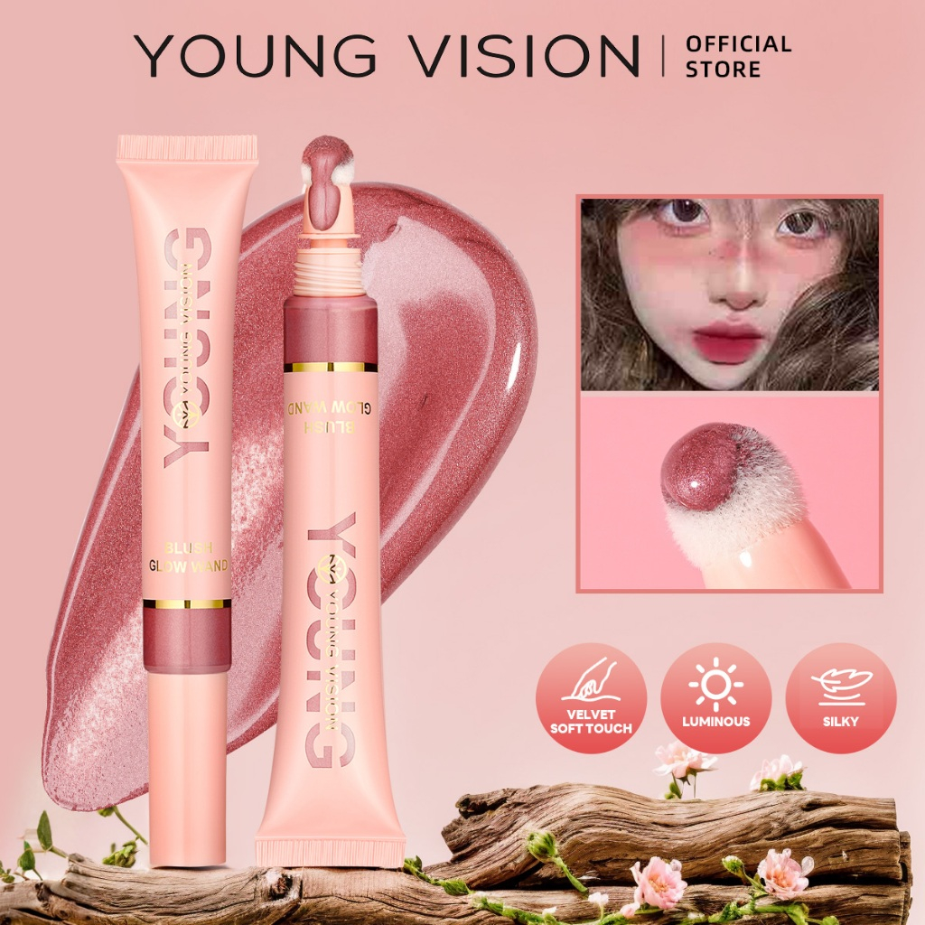 YOUNG VISION ของเหลวสำหรับสีแก้มและไฮไลท์และสักโค้งแบบมีสีแสง สร้างรูปร่างสามมิติ