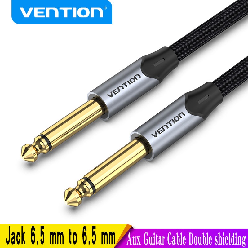 Vention Aux สายกีต้าร์ 6.5 แจ็ค 6.5 มม. ถึง 6.5 มม. สายสัญญาณเสียง 6.35 มม. สาย Aux สําหรับกีตาร์สเตอริโอมิกเซอร์เครื่องขยายเสียงลําโพง wirenew