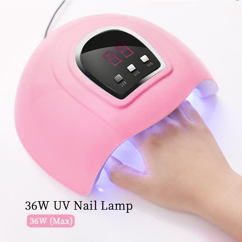 54w UV โคมไฟเครื่องเป่าเล็บ 18 LEDS 30 S/60 S/90 S สาย USB โคมไฟ Curing เจลภาษาโปลิชคําเล็บเครื่องมืออบแห้ง