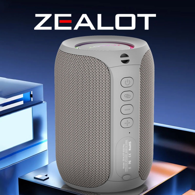 ZEALOT S32Pro ลำโพง 15W แบตเตอรี่ 3600mAh | กันน้ำIPX4 | ไฟ RGB สุดสดใส | ออกแบบพกพาสะดวก