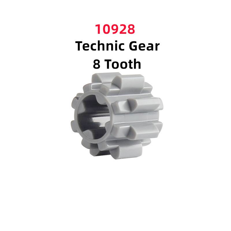 50pcs เกียร์ 8 ฟันเพลาหลุม Technic Parts ใช้งานร่วมกับ 10928 รถ Accessorie MOC Building Blocks ของเล่น Diy