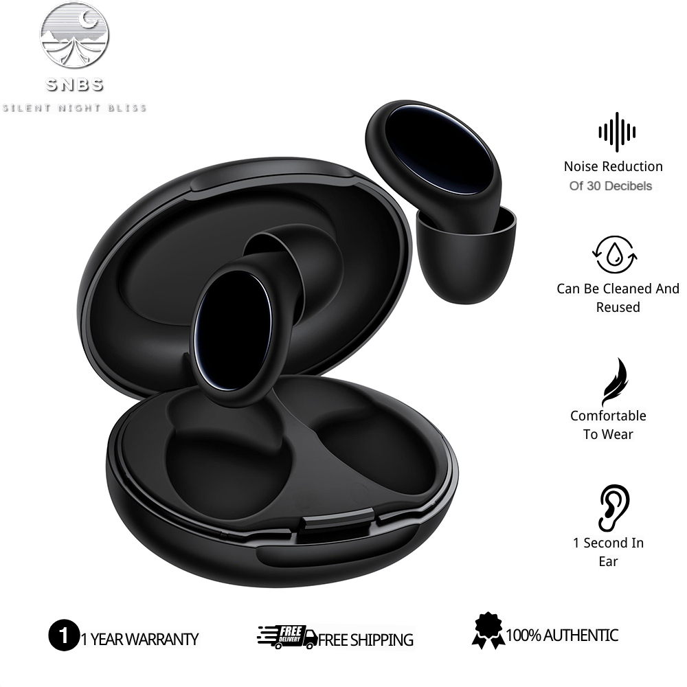 SNBS ที่อุดหูสองชั้น - Cancelling 30 dB Noise Cancelling พร้อมเคล็ดลับซิลิโคนแบบใช้ซ้ําได้ 8 ชิ้นสําหรับทํางาน นอน และคอนเสิร์ต