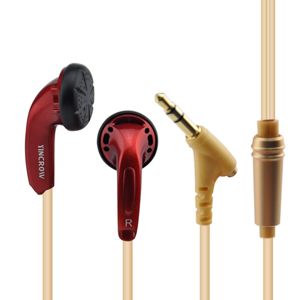 Yincrow X6 3.5 มม.หูฟังชนิดใส่ในหูหูฟังหัวแบน professional fever หูฟัง HIFI PK PK1 MX985