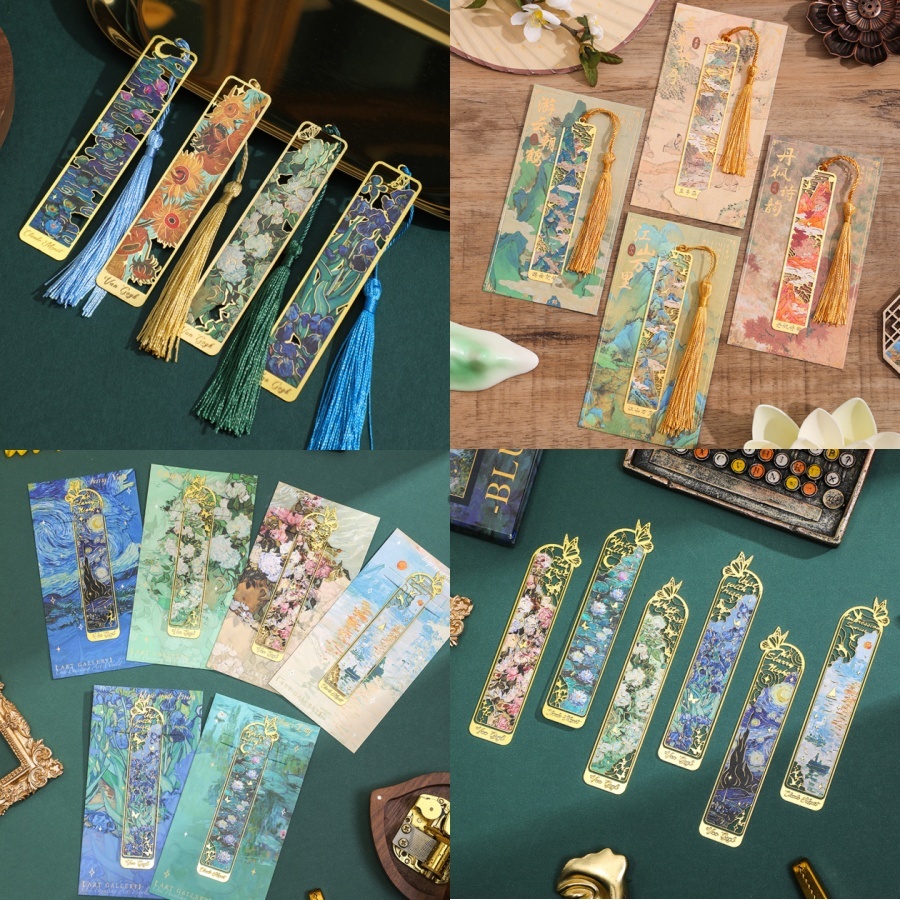 หลายสไตล์ไหลดอกไม้ที่สวยงามที่คั่นสร้างสรรค์โลหะผู้ถืออ่านหนังสือ