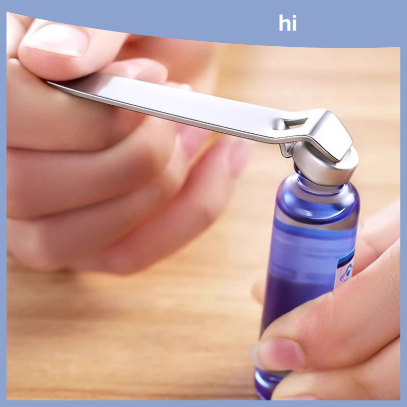Hi HOMES 1 ชิ้นสแตนเลสช่องปาก Liquid Vial เปิดมัลติฟังก์ชั่เปิดฝาระบุฝาขวดอลูมิเนียมเปิดฝาที่เปิดขวด