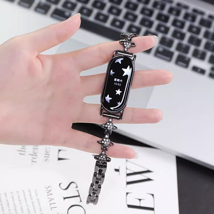 Saturn สายคล้องคอสําหรับ Xiaomi mi Band 9 สายคล้องลูกปัดสมาร์ท mi Band 8 สายคล้องคอ miband 9 สายคล้องคอสร้อยข้อมือ miband9 สายนาฬิกา
