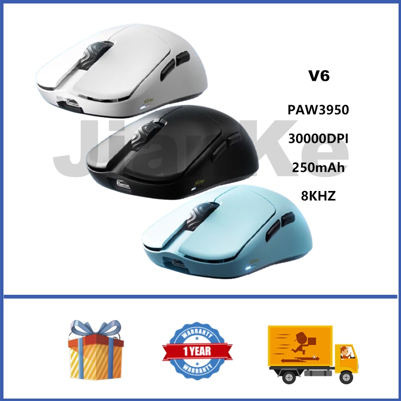 Scyrox V6 เมาส์ไร้สาย 30000DPI PAW3395 เมาส์สําหรับเล่นเกมโหมดคู่น้ําหนักเบา