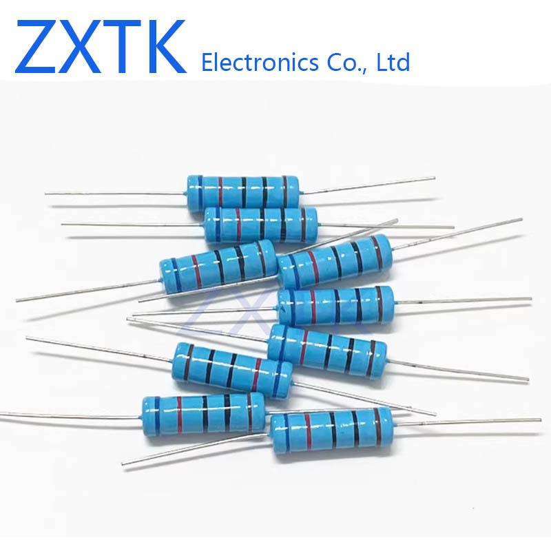 5pcs ตัวต้านทานฟิล์มโลหะ 1% 5W 1K - 910K 1M - 10M 2K 3K 22K 24K 43K 47K 68K 180K 820K 1.2M 1.5M Ohm 