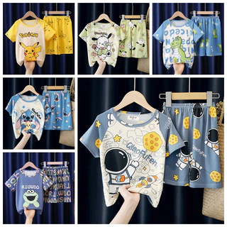 ชุดนอนเสื้อยืดแขนสั้น ลายปิกาจู และกางเกงขาสั้น สําหรับเด็กผู้ชาย และเด็กผู้หญิง อายุมากกว่า 8 ปี