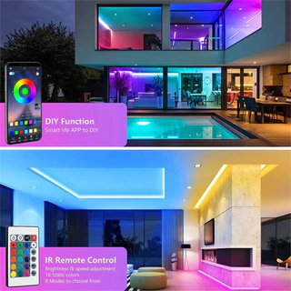 ไฟ LED RGB Usb Strip SMD 5050 เทปยืดหยุ่น 2835 สีขาวอบอุ่นสําหรับตกแต่งห้องนอน 16 สีห้องครัวทีวี Backlight Wall Christmas งานแต่งงานตกแต่งกลางแจ้ง