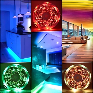 ไฟ LED RGB Usb Strip SMD 5050 เทปยืดหยุ่น 2835 สีขาวอบอุ่นสําหรับตกแต่งห้องนอน 16 สีห้องครัวทีวี Backlight Wall Christmas งานแต่งงานตกแต่งกลางแจ้ง
