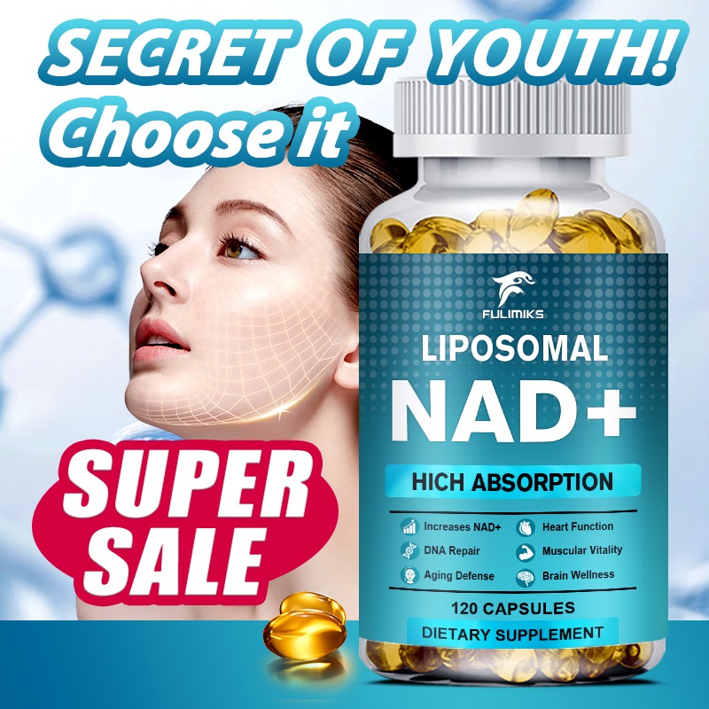 อาหารเสริม Liposomal NAD+ 1000 มก., NAD Pontecy สูงสุดการดูดซึม | Energy & DNA Repair, Defense Aging, ฟังก์ชั่น Heart & Brain